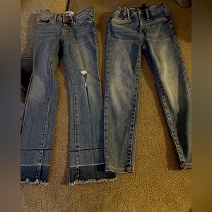 2 pair little girls size 7 old navy jeans